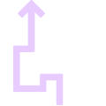 Icon of an arrow showing the way out of a maze