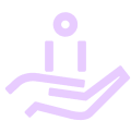 Icon of a hand holding three people