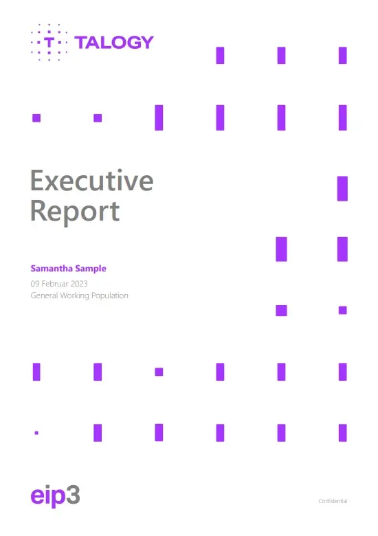 Cover von „EIP3 Executive-Musterbericht“ von Talogy