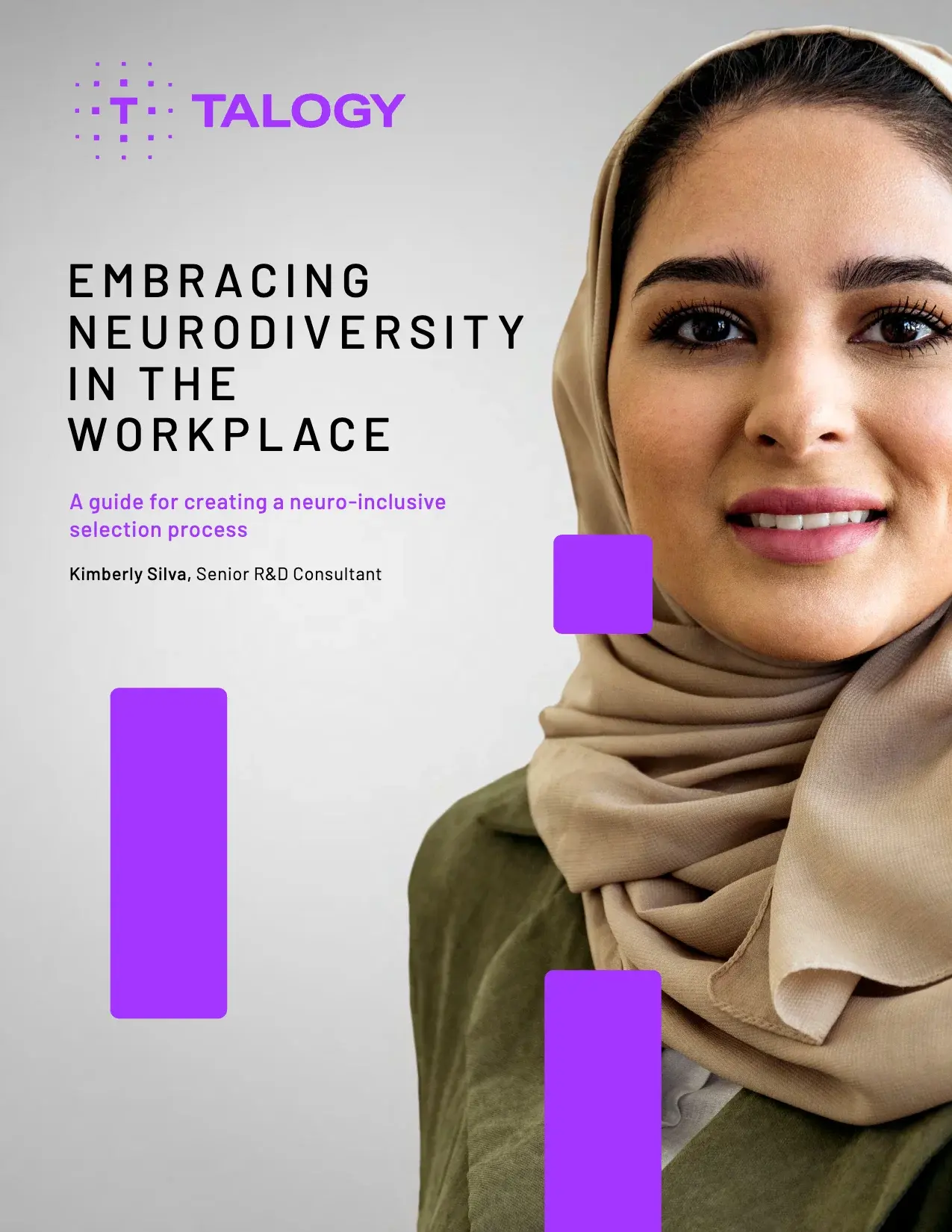Cover of the Talogy guide “Embracing neurodiversity in the workplace: A guide for creating a neuro-inclusive selection process”