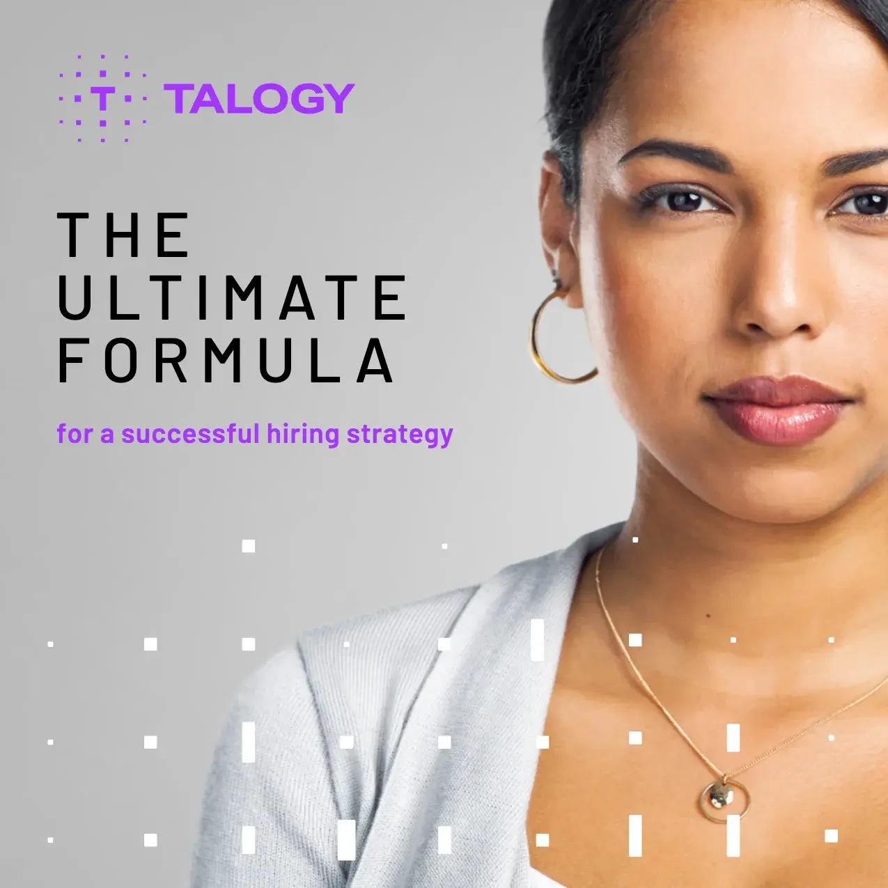 Cover of the Talogy guide “The ultimate formula for a successful hiring strategy”