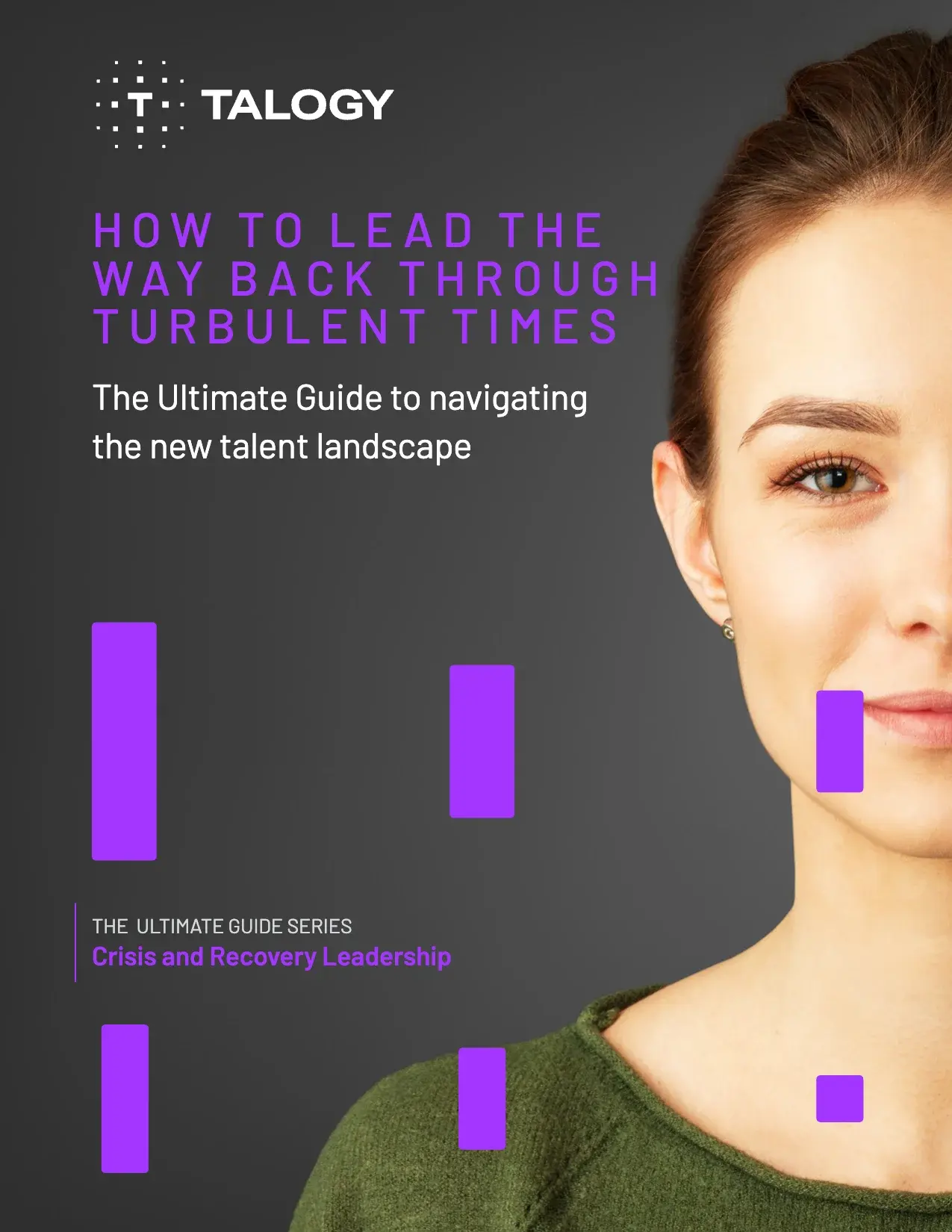 Cover of the Talogy whitepaper “How to lead the way back through turbulent times: Crisis and recovery leadership”