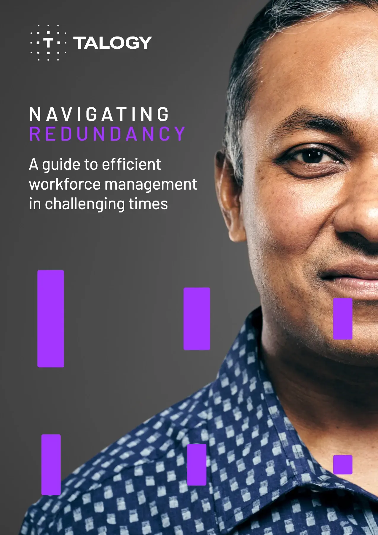 Cover of the Talogy guide “Navigating redundancy: A guide to efficient workforce management in challenging times”