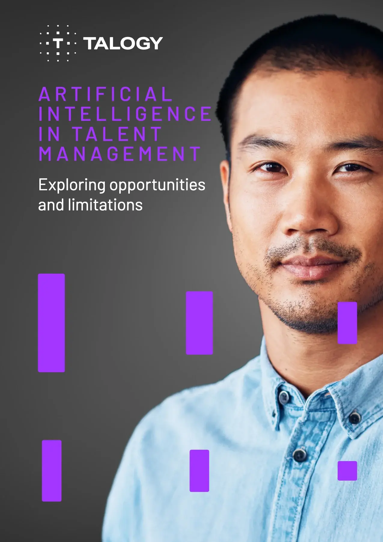 Cover of the Talogy whitepaper “Artificial intelligence in talent management: Exploring opportunities and limitations”