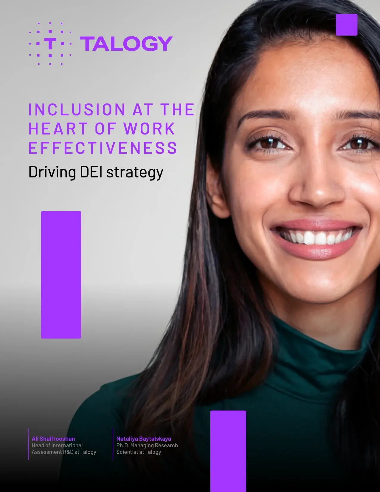 Cover of the Talogy whitepaper “Driving DEI strategy: Inclusion at the heart of work effectiveness”