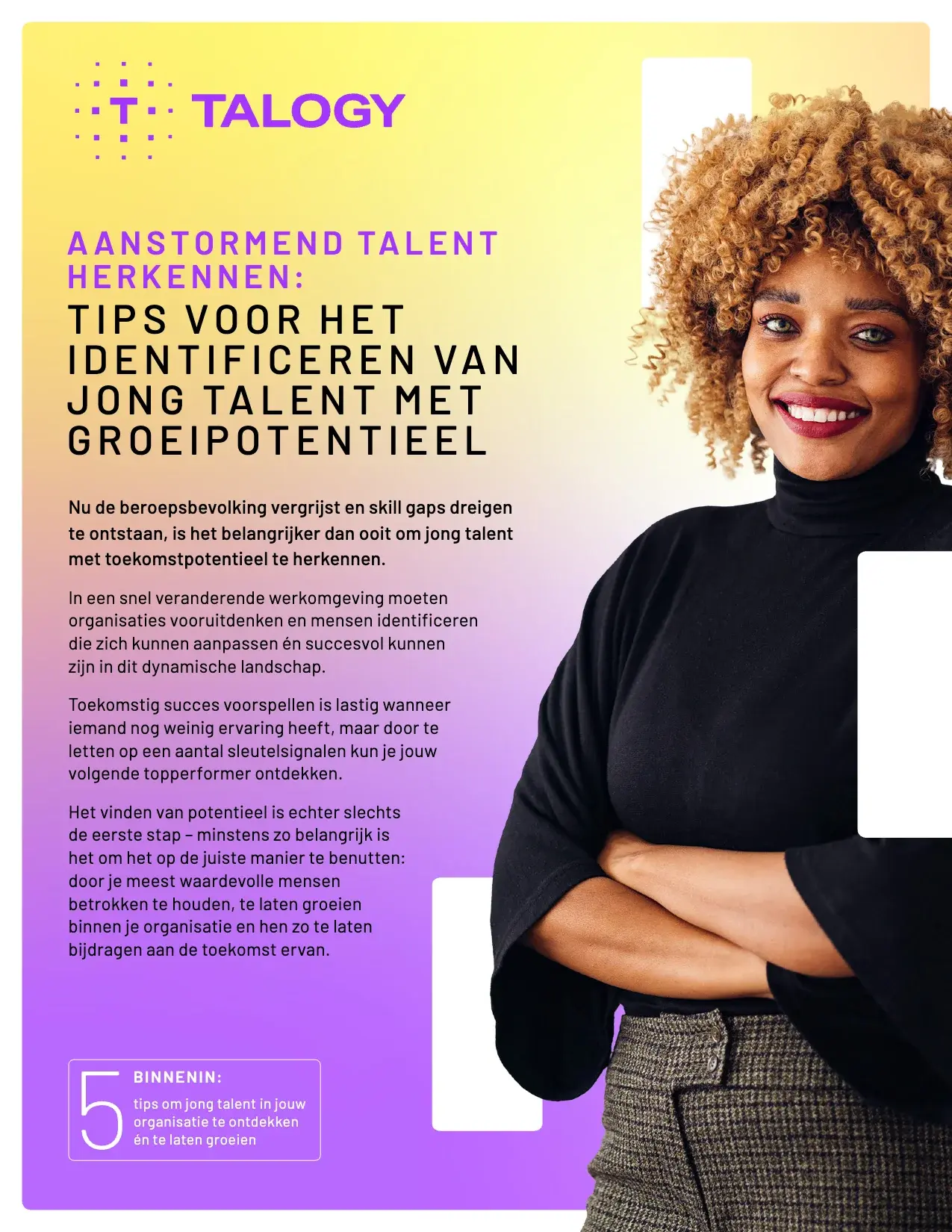 Cover van de Talogy-tipsheet ‘Aanstormend talent herkennen’