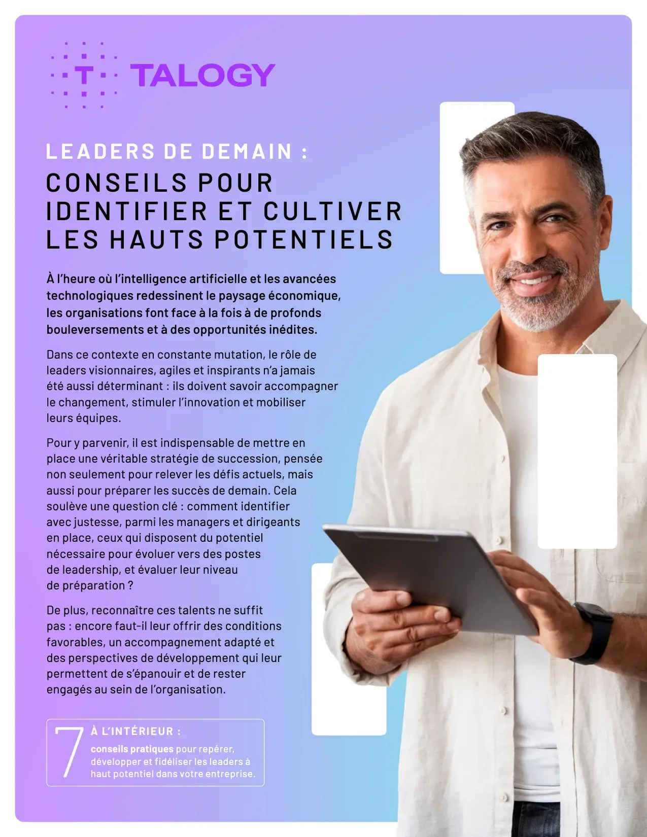 Couverture de «&nbsp;Leaders de demain&nbsp;: conseils pour identifier et cultiver les hauts potentiels&nbsp;», Talogy